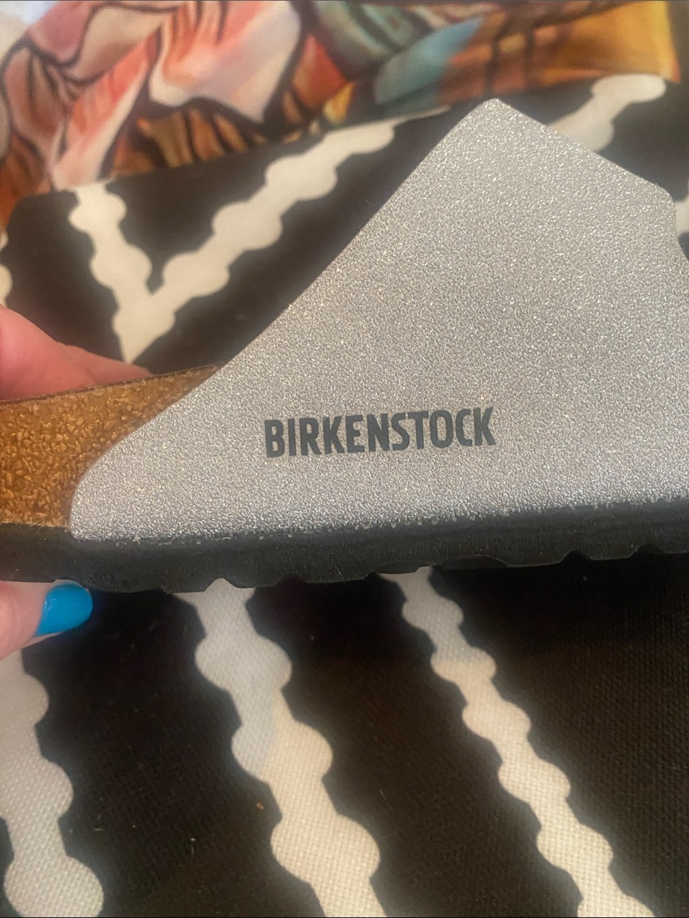 Birkenstock Arizona Glitter Double-Strap Sandals - Silver Glitter - Picture 4 of 4